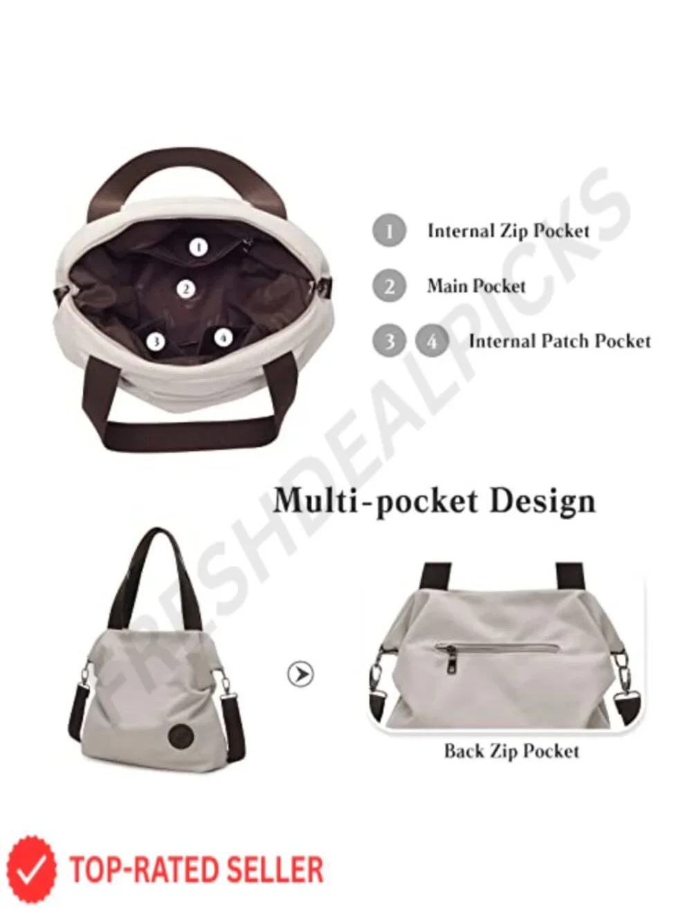 Canvas Hobo Shoulder Bag Crossbody Tote for Women Travel Work